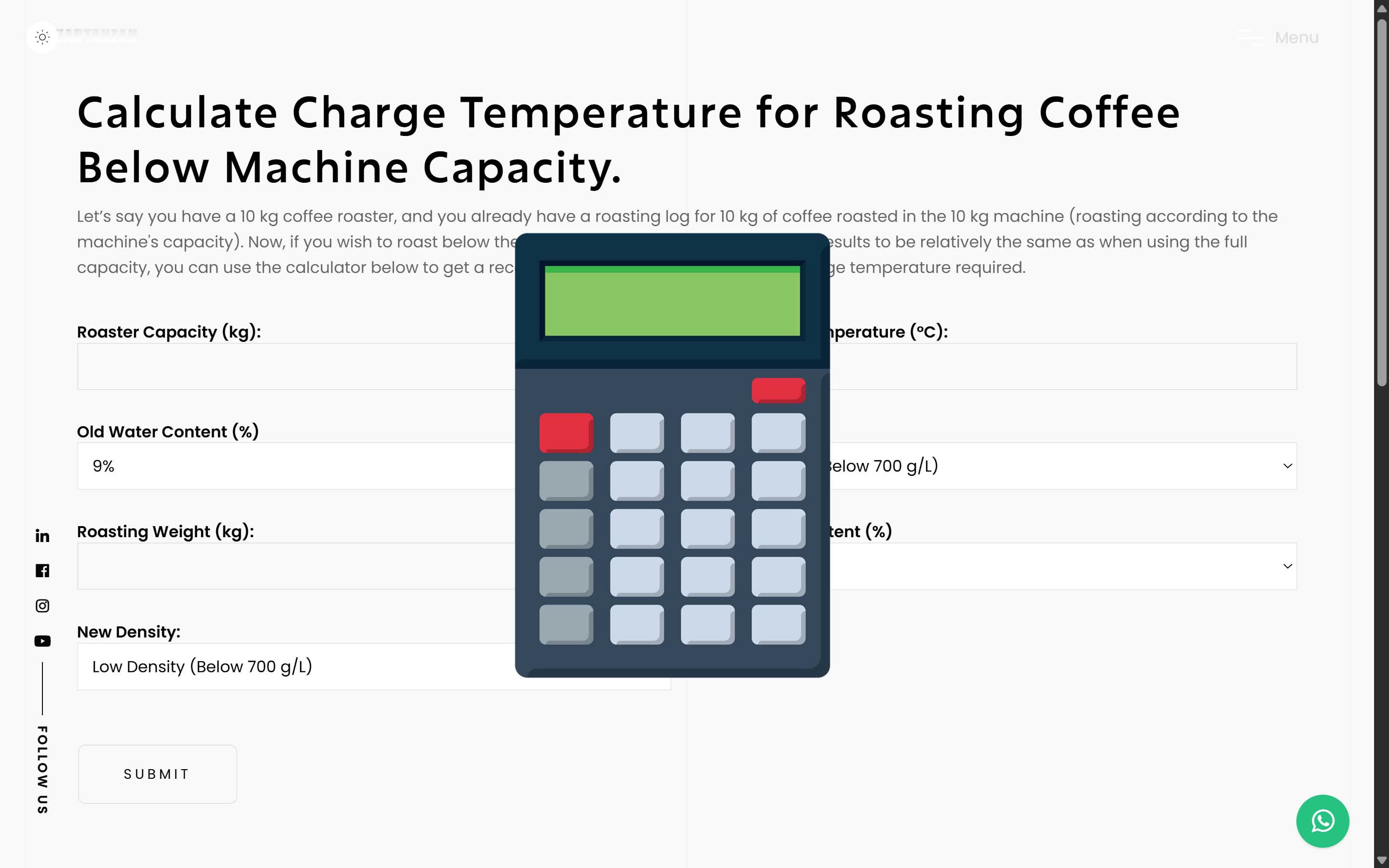 charge temperature calculator