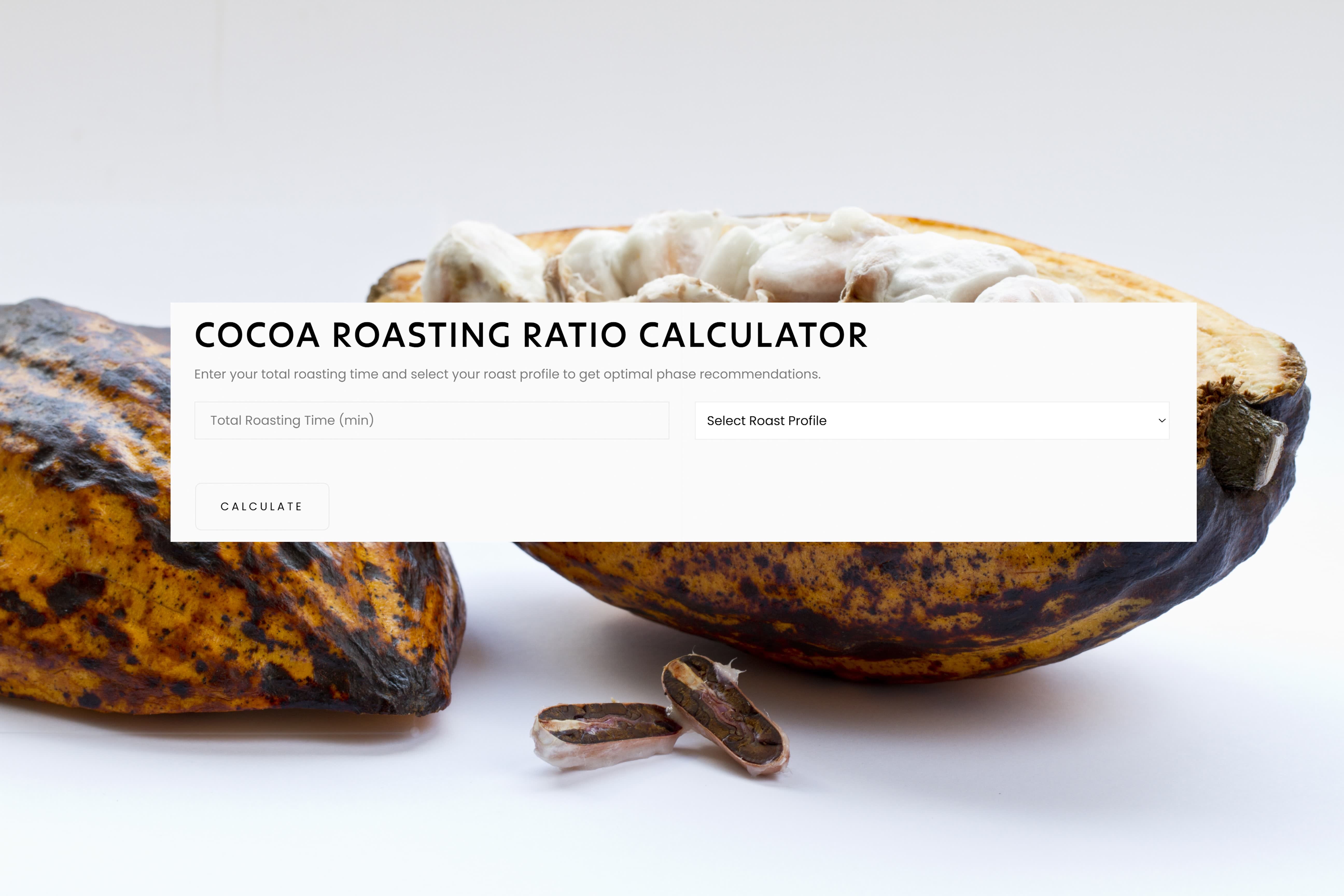 COCOA ROASTING RATIO CALCULATOR